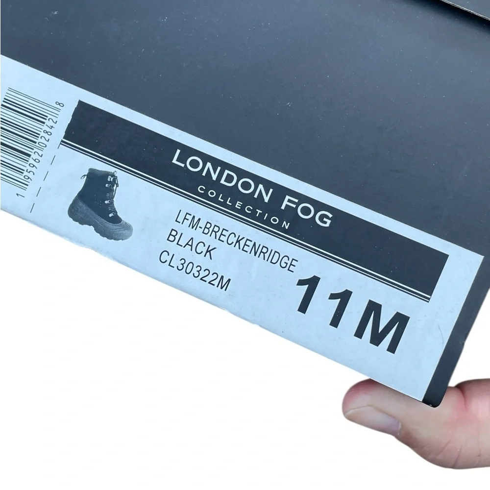 London Fog Breckenridge‎ Water Proof, Insulated Boots, Black 11.5, NIB